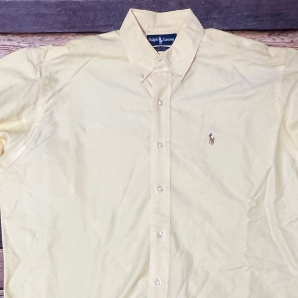 Polo by Ralph Lauren Blake Men's Yellow Shirt Long Sleeve Preppy Button Down - Picture 2 of 5
